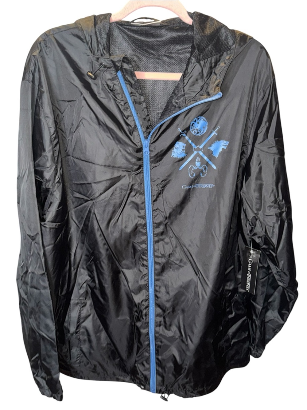 Game of Thrones Hooded Windbreaker Sz XL - NWT